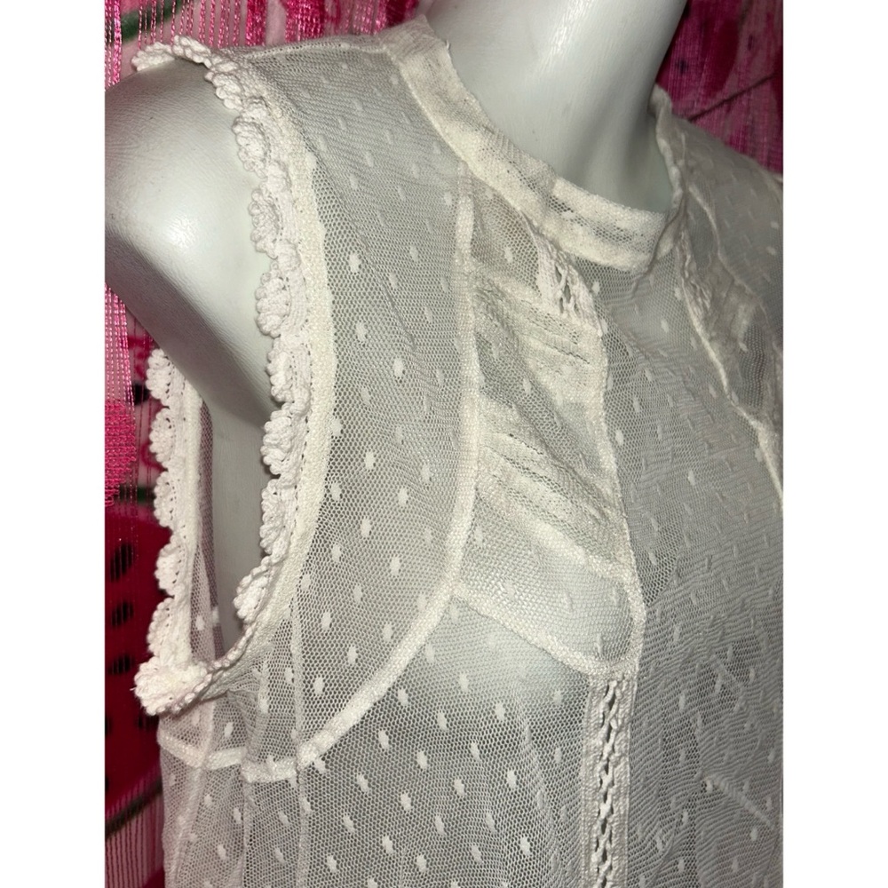 🤍 Free People Mesh Boho Top - Picture 3 of 7